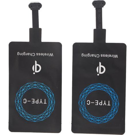 Chargeur sans fil QI de Type C, 2 pièces, autocollant auto-adhésif, récepteur de charge pour téléphone portable (1/5)
