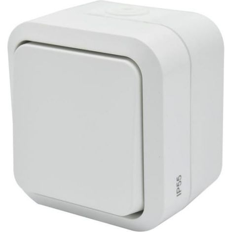 Aqua Pro Einzel-Universal-Aufputzschalter IP55 weiß 60220