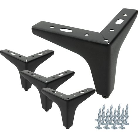 Set mit 4 Möbelfüßen Anchor, mattschwarz, Höhe 10 cm (1/5)