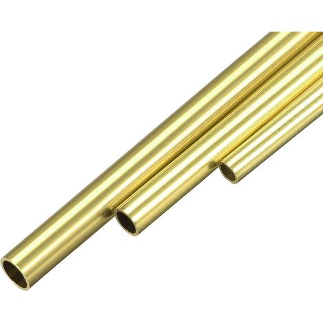 Brass Tube 4mm 5mm 6mm External Diameter x 0.5mm Wall Thickness 300mm Length Seamless Round Pipe Pack of 3 (1/5)