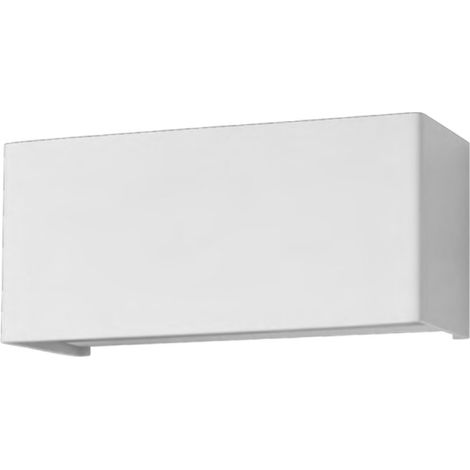 Applique led redo group amplitude led 3000k 1300lm lampada parete alluminio biemissione, finitura metallo bianco