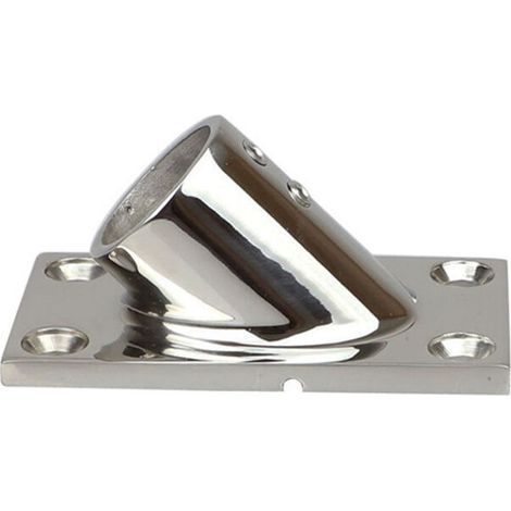 Embase d'accoudoir en acier inoxydable moulé 316, angle de 45°, tube carré de 22/25 mm, accessoires de quincaillerie pour yachts et bateaux, 22 mm (1/3)