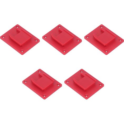 5er-Pack Werkzeughalter, Dockmontage, roter Bohrerhalter, Dockaufhänger für Lithium-Akku-Werkzeuge (1/5)