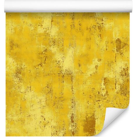 Carta da parati color oro anticato e giallo per soggiorno e camera da letto, 50x1000 cm (1/5)