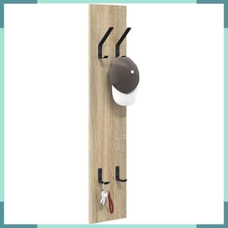 874461 Porte-manteau mural Chêne sonoma 20 x 1.5 x 100 cm (1/5)