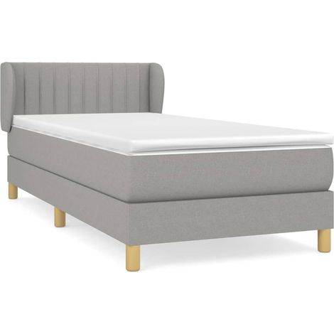 Maison Exclusive - Boxspringbett mit Matratze Hellgrau 90x200 cm
