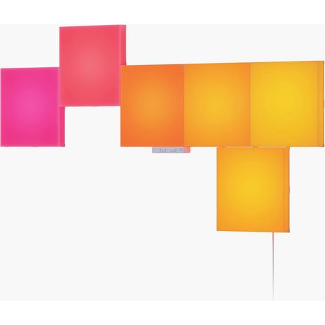 NANOLEAF BLOCKS SQUARES SMARTER KIT - PANNEAUX MURAUX À DEL COULEUR À INTENSITÉ VARIABLE POUR JEUX ET DÉCORATION D'INTÉRIEUR WIF (1/5)