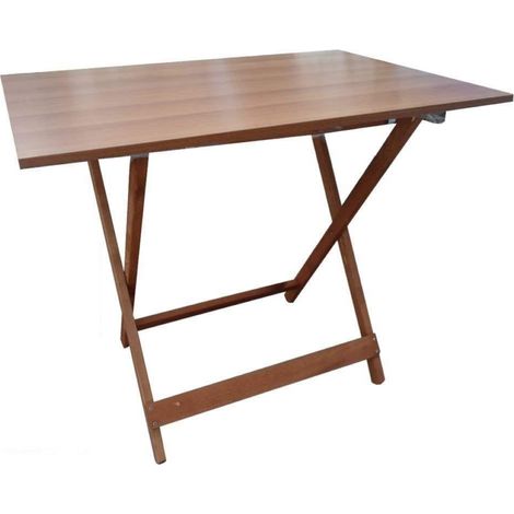 Tavolo pieghevole legno piano in formica Noce 60X87 cm