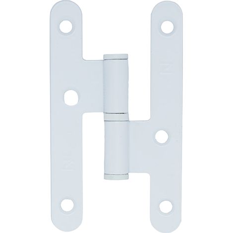 Pernio pala redonda acero blanco 100x57 mm derecha (1/2)