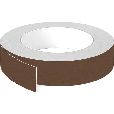 1x Bande de chant ABS sans colle 23 mm x 5 m épaisseur 0,8 mm facile à appliquer bricolage étagère meuble panneau plan de travail bois stratifié, Métal brossé bronze (1/3)