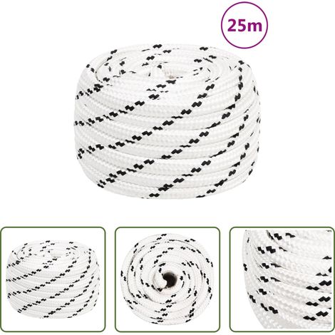 vidaXL Hausseil - Arbeitsseil Weiß 20 mm 25 m Polyester (1/5)