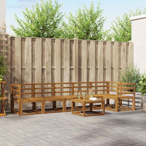 Outdoor-Sofagarnitur 7 pcs Natur Massivholz Akazie (1/5)