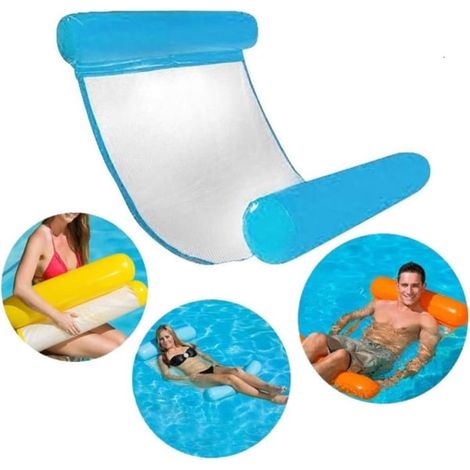 Matelas de bain gonflable, hamac aquatique 4 en 1, chaise longue de piscine (1/5)