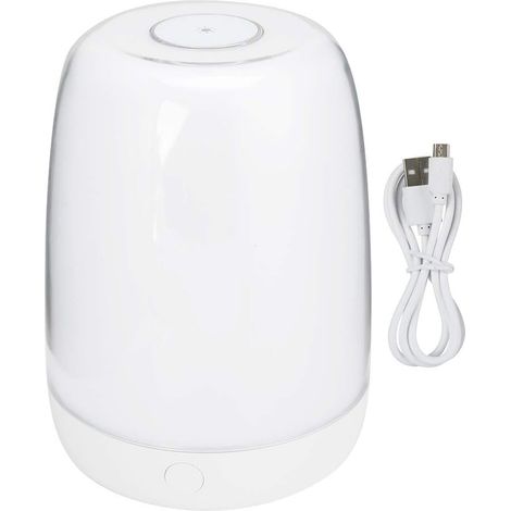 Table tactile colorée blanc chaud LED veilleuse chambre à coucher charge USB gradation lampe de chevet ambiante pour les décorations de fête de Noël (1/5)