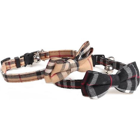 2 Pices Ensemble Collier Et Laisse Pour Chien,  Rglables Nud Papillon Bandana Avec Clochette Pour Les Promenades En Plein Air Pour Chats Et Chiots (1/5)