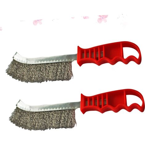 Brosse pour gril métallique 2 pièces Nettoyant extérieur Brosse à cheveux Nettoyant en laiton Brosse de nettoyage pour barbecue Brosse pour gril de barbecue (1/5)