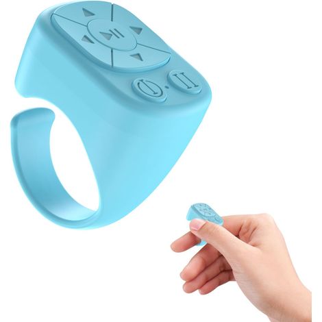 Télécommande TikTok Ring – Télécommande Bluetooth compatible avec iPhone et iPad, bouton caméra, vidéo et musique, compatible iOS et Android (1/5)