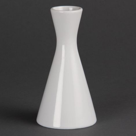 Vases bouteilles blancs 140mm (Lot de 6) - Ref CB701 - Olympia (1/3)