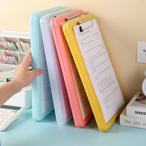(4 Stück) A4-Ablagebox, Aufbewahrungsbox für Ablagepapier, multifunktionale Ablagebox, Kunststoff-Ablagebox
