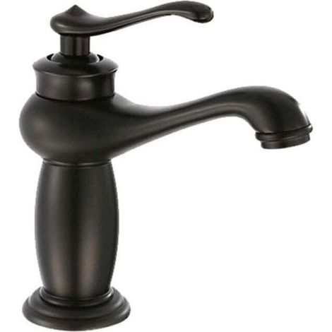 Grifo de cocina de latón negro - monomando - agua fría y caliente - rotación de 360° (1/2)