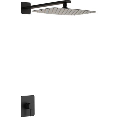 Tête de douche murale encastrée Modena Mitigeur Noir (mat)ChroméNickel brosséNoir matOr rose brosséCanon de fusilOr brossé
