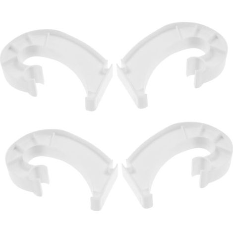 4 Pièces Support de Tringle à Vêtements Forme de J Lot de Supports Robustes pour Armoires Rangement pour Suspendre Rideaux Vêtements Accessoire pour Cuisine Salle de Bain (1/5)