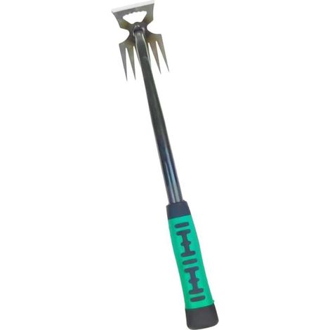 Extracteur de Mauvaises Herbes Manuel à 6 Dents en Acier au Carbone – Outil Désherbeur de Jardin, Arrache Racines pour Pelouse et Jardin, pour Débutants et Professionnels (1/5)