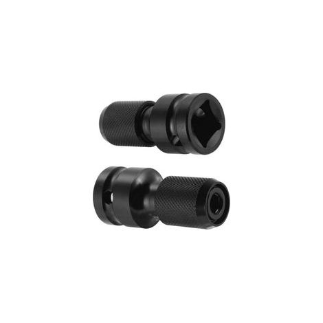 Juego de 2 adaptadores de vaso cuadrado de 1/2" a hexagonal de 1/4", convertidor de mandril de liberación rápida para trinquete de impacto y portapuntas de destornillador.