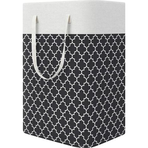 Cesto de ropa de 75 litros en tejido grueso, plegable con revestimiento de PE, dimensiones 40 x 30 x 62 cm, para guardar ropa y juguetes.