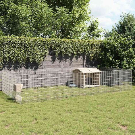 Recinto corral animales 24 paneles hierro galvanizado 54x80 cm vidaXL