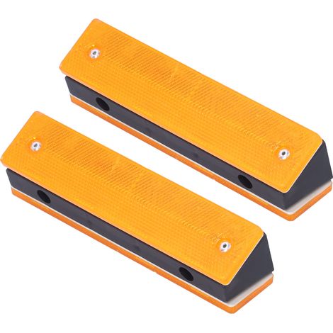 2PCS Panneau réfléchissant rectangulaire à plot de signalisation routière pour la signalisation routière (Jaune) (1/5)