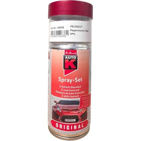 Bombe de peinture pour carrosserie - Peugeot - EPQ Peperoncino rouge - 150 ml - Auto K