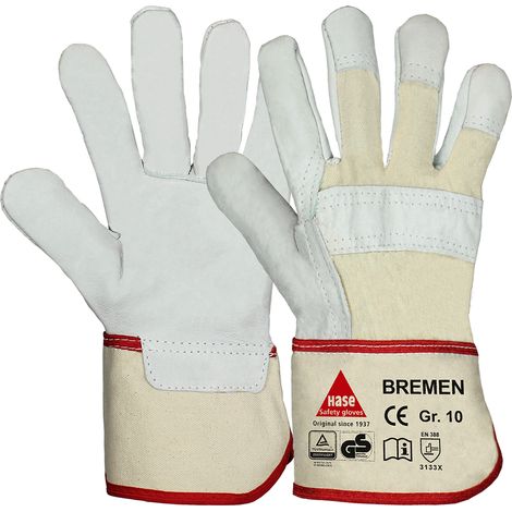 Hase BREMEN, Arbeitshandschuh aus Rindnarbenleder 12 Stk