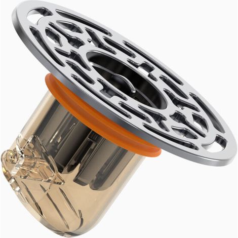 Grille de Drain Anti-Retour Silencieux Orange PVC ABS pour Plancher Salle de Bain 34-45mm (1/5)