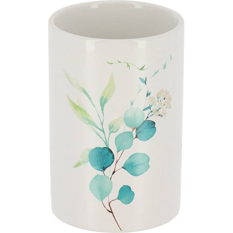 Vaso redondo de dolomita estampado - acuarela - Tendance