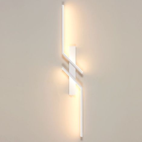 Applique murale longue scandinave 24W 3000K blanc chaud Ra80 couloir salon (1/5)