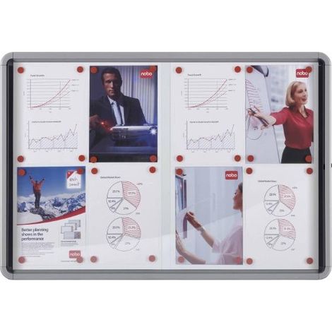 Nobo 1902569 bacheca per annunci Bacheca portatile Bianco Vetro, Metallo (1/4)