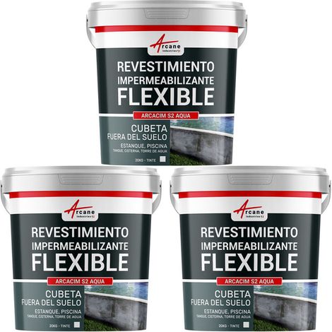 Revoque exterior impermeable: para piscina fuera de tierra, depósito, cisterna, tanque de agua - ARCACIM S2 AQUA (1/5)