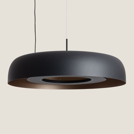 LED-Pendelleuchte 18W Stahl Cancot Mattschwarz