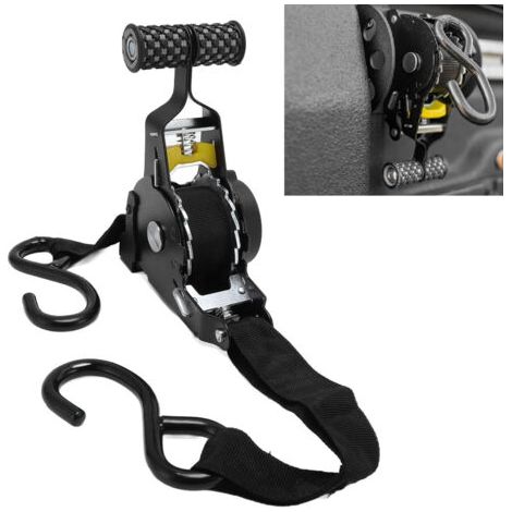 Sangles à cliquet rétractables robustes pour moto, camion, remorque, fourgonnette (1/5)