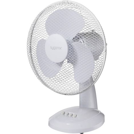 Sygonix Ventilatore da tavolo 40 W (Ø x A) 237 mm x 460 mm Bianco (1/5)
