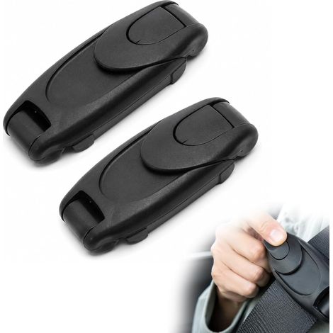 2 Pièces Compatible avec pince ceinture de sécurité voiture bloque ceinture de securite voiture clip ceinture de sécurité adaptateur ceinture auto pour adultes et enfants (1/5)