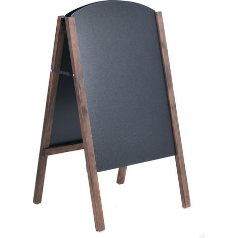 Panneau Ardoise publicitaire chevalet double face tableau à craie 45x41x80cm pour restaurant, hôtel, marché, événements (1/3)