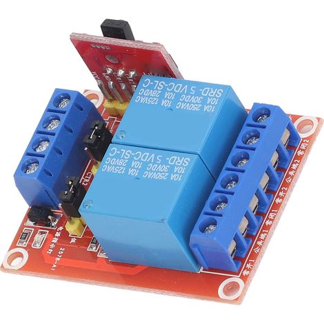 Module relais de commande à distance infrarouge à 2 canaux, bidirectionnel, déclenchement haut/bas, tension de fonctionnement 5 V CC (1/5)