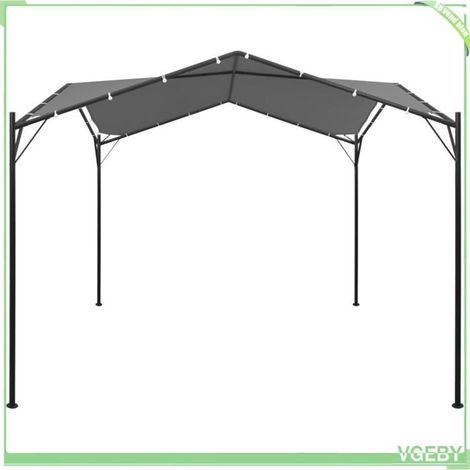 Tonnelle - FAFEICY - 44767 - 4 x 4 m - Anthracite - Toit Oxford 600D anti-UV et imperméable (1/5)