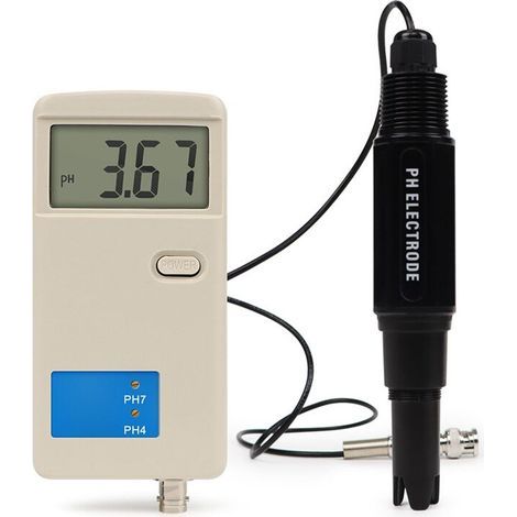Testeur de Qualité de L'Eau Compteur D'Acidité Portable Détection de la Valeur Du PH pour Laboratoire, Eau Potable, Aquariums, Hydroponie (1/2)