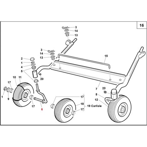 Fourche roue chariot DX ORIGINALE GIANNI FERRARI pour TG TECH 94502101300 (1/2)