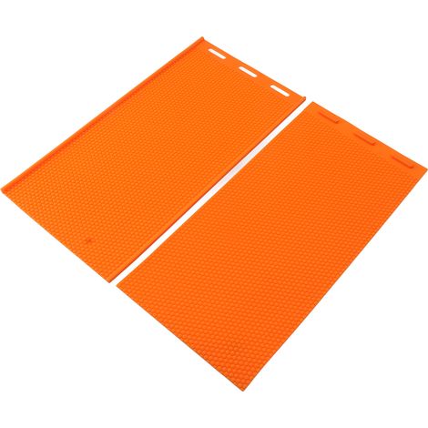 Moule à cire d'abeille en silicone orange (2 feuilles de 5,4 mm) - Presse à cire gaufrée - Fournitures apicoles (1/5)