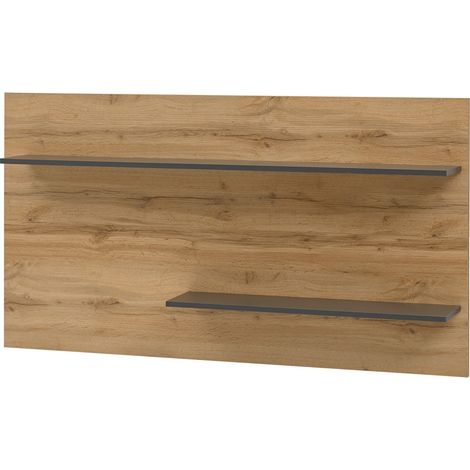 Wandpaneel Esszimmer CRISP-61 in Wotan Eiche Nb. mit Absetzungen in anthrazit, B/H/T: ca. 155/80/20 cm (1/3)