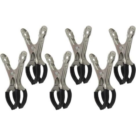 Attaches pour Piscine,6 Pièces Outils en Acier Inoxydable Accessoires Piscine Et Spa pour Abri Hivernage Jardin Extérieur